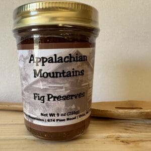 Jar of Appalachian Mountains fig preserves